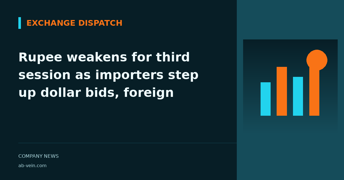 Rupee weakens for third session as importers step up dollar bids, foreign